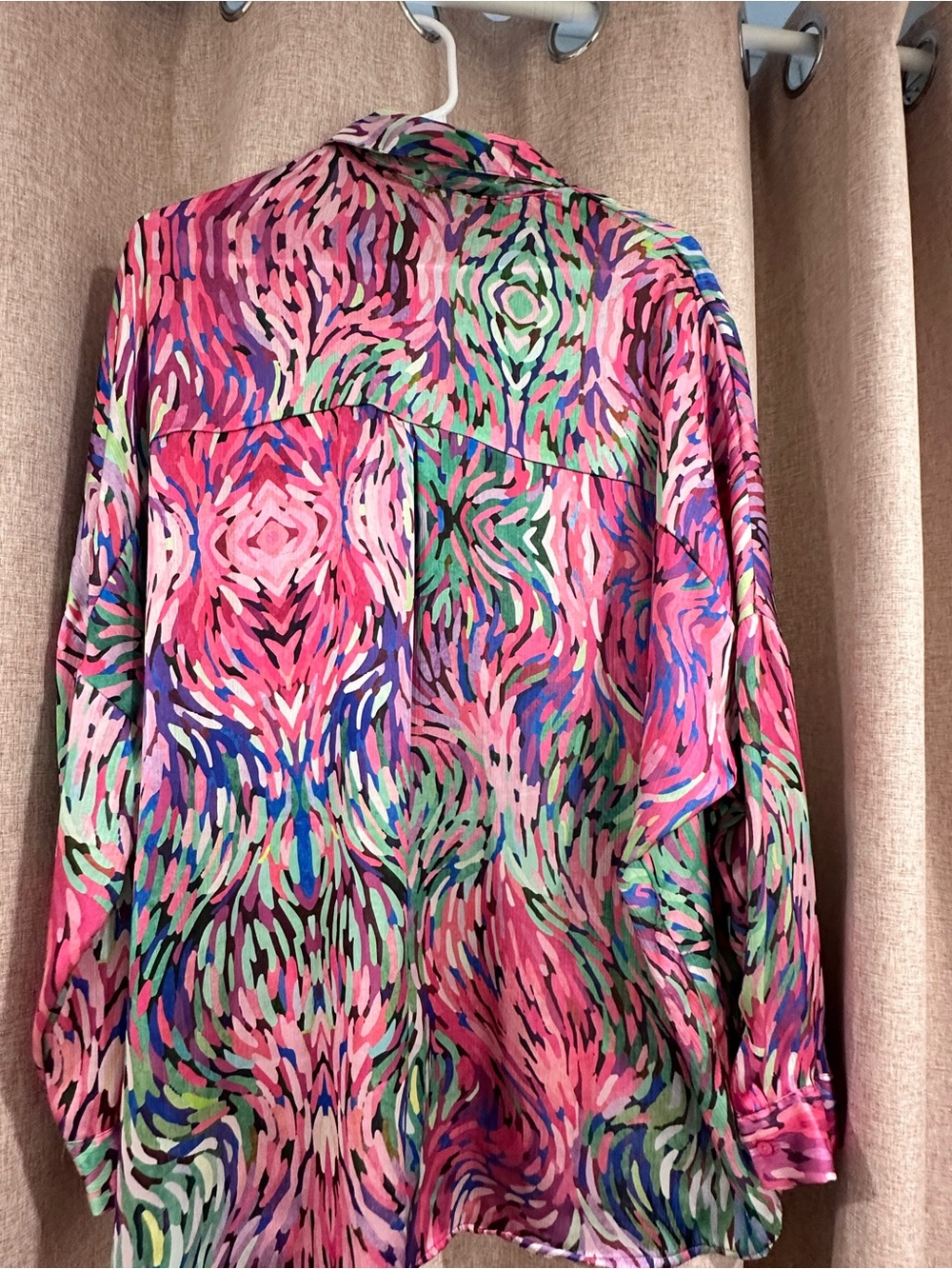 Vibrant Multicolor Long-Sleeve Button-Up Shirt